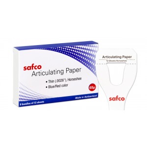 Safco articulating paper red/blue 40/65 micron curved, 144 sheets