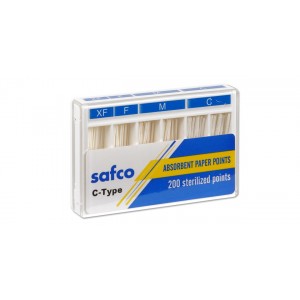 Safco c-type absorbent points slide box 200/pack