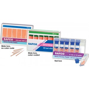 Safco gutta percha pro-tapered, 60 points/slide box