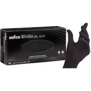 Nitrilex black nitrile gloves 200/box