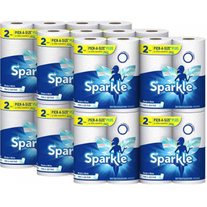 Sparkle Paper Towels, 24 - 47 Regular Rolls, Modern White, Pick-a-Size Plus