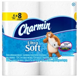 Charmin Ultra Soft Toilet Paper (154 sheets/4 double rolls)