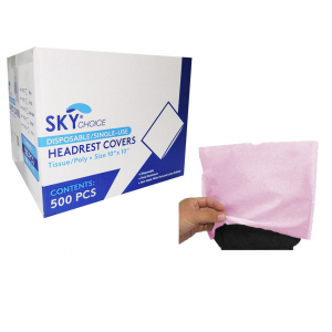 Headrest Covers Tissue/Poly - 10x10,  500pk