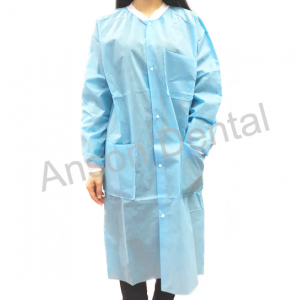 Dental Plus Lab Coats Knee Length 10 pcs Sky Blue