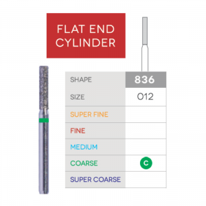 Sabur Flat End Cylinder Diamond 836-012C 10/Pk