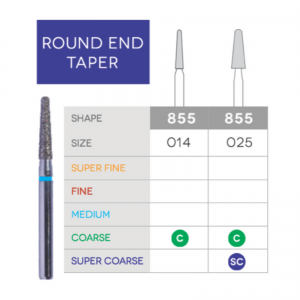 Sabur Round End Taper Diamond 855-025C 10/Pk