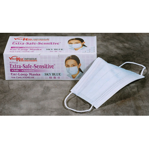 Extra-Safe Sensitive Earloop Mask Sky Blue 50/Box