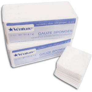 Venture Gauze Sponges N/S 4x4 12-Ply 2000/Case