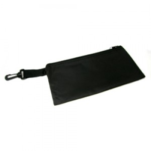 Headgear Pouch Deluxe Zipper W/Snap Clip Black