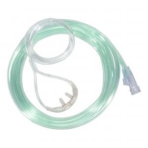 ETCO2 Nasal Sampling Cannula with O2 Delivery Salter-Style® Adult Curved Prong / NonFlared Tip 10 Foot O2 / 10 Foot CO2 Line (25/cs)