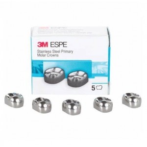 3M ESPE #7 Lower Left 2nd Primary Molar Stainless Steel Crown Form 5/Bx ELL-7