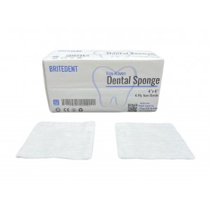 BRITEDENT 4 x 4 Gauze Sponges 4-Ply Non-Woven 200/Bx