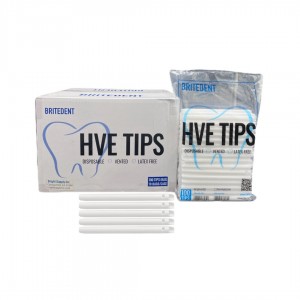 BRITEDENT HVE High Volume Evacuation Suction Tips White