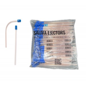 BRITEDENT Saliva Ejectors Clear Body With Blue Tips 100/Pk