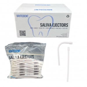 BRITEDENT Saliva Ejectors White Body With White Tips 1000/Bx