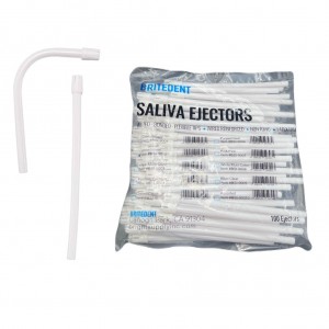 BRITEDENT Saliva Ejectors White Body With White Tips 100/Pk