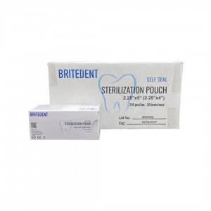 BRITEDENT Self Seal 2.25 x 5 Sterilization Pouches