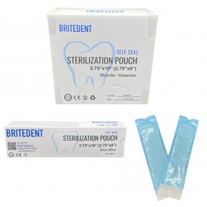 BRITEDENT Self Seal 2.75 x 10 Sterilization Pouches 2000/Bx