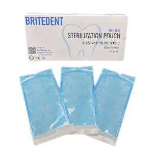 BRITEDENT Self Seal 5.25 x 11 Sterilization Pouches 200/Bx