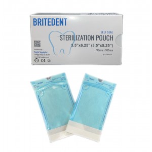 BRITEDENT Self Seal 3.5 x 6.25 Sterilization Pouches 200/Bx