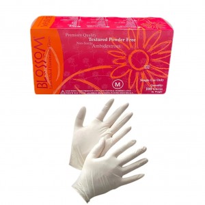 Blossom Latex Exam Gloves Medium 100/Bx