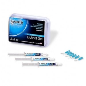 MARK3 Etchant Gel 37% Phosphoric Acid 4 x 1.2mL Syringes & 20 Tips Kit 9090