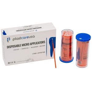 PlastCare USA Micro Applicator Brushes Regular Orange 400/Bx