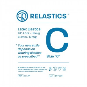 Patient Elastics Latex - Relastics Blue Heavy 4.5oz (50 bags of 100 pcs)