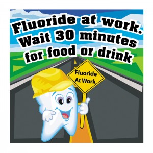 Fluoride at Work Stickers - 100/roll