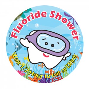 Fluoride Shower Stickers - 100/roll