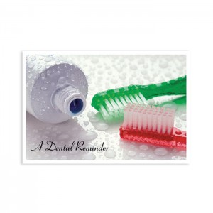 Red / Green Brush Postcard - 250/pk