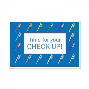 Time For A Check-Up Postcard 4-Up - 200/pk