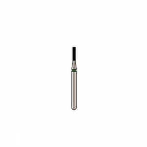 Alpen x1 Single-Use Diamond Burs, FG, Flat End Cylinder, # 835, 1.0 mm, Coarse, Green, 25/Pk, X835C010