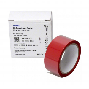 Hanel Occlusion Foil Roll, Two-Sided, 12 microns, 22 mm × 25 m/Roll, 480042