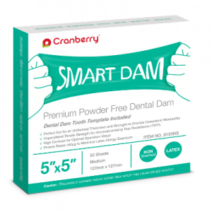 Smart Dam Latex Unscented 5" x 5" Blue 52/Box, CR8155NS