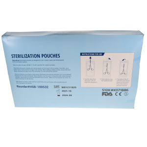 Sterilization Pouch, Class 4, Self-Sealing, Blue Film, 12" x 18" 200/Pack, 100532