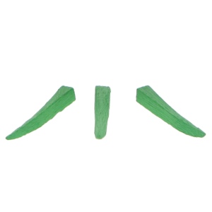 Contoured Wood Wedges, 13mm, Green, 100/Pack, 95113