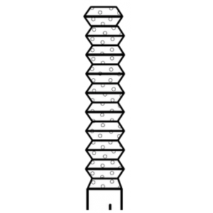 Two Striper Diamond Burs, FG, Gross Reduction, Crown Cut, SC10, 1.8 mm, Coarse, Green, 5/Pk, 2015577