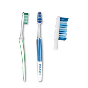 Reach Advanced Design Toothbrush - Adult Compact 72/Pk. Raised rubber