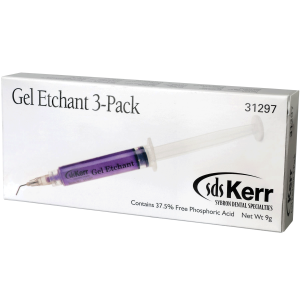 Etching Gel, 37.5% Phosphoric Acid, Syringe Kit, 3 g, Purple, 3/Pk, 31297