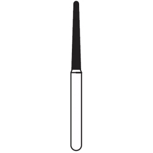 Solo Diamond Single Use Burs, FG, Round End Taper, # 1112.10, 1.2 mm, Coarse, Green, 25/Pk, 850012C