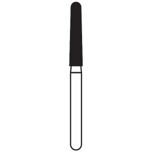 Solo Diamond Single Use Burs, FG, Round End Taper, # 1118.9, 1.8 mm, Coarse, Green, 25/Pk, 856L018C