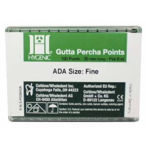 Hygenic Gutta-Percha Points, Machine-Rolled, Classic, 28 mm, Fine, 5 Vials of 20 Points/Pk, H01224