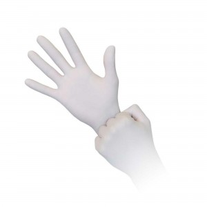 Curve Nitrile Examination Gloves, Powder-Free, White, 100/Box