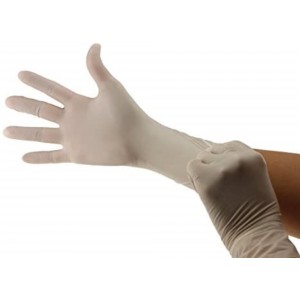 Silkcare Latex Gloves, Powder-Free 100/Bx. Non-Sterile, Micro-Web