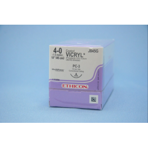 4-0 Coated Vicryl Sutures with PC-3 Needle, 12/Pk, J845G