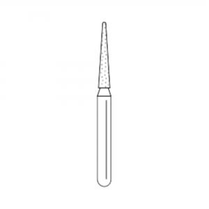 Solo Diamond Single Use Burs, FG, Tapered Fissure, # 3314.8, 1.4 mm, Extra Fine, Yellow, 25/Pk, 134014EF