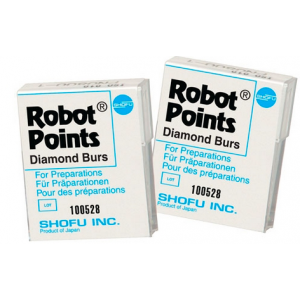 Robot Diamond Points, FG, Tapered Cylinder Needle, 166-022, 2.2 mm, Regular, White, 0852-1