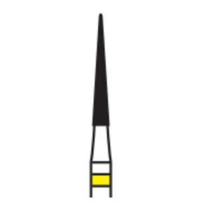 Robot Trimming & Finishing Carbide Burs, 16-Blade, FG, Flame, SH 135 F, 1.4 mm, Fine, Yellow, 3/Pk, 0771-3