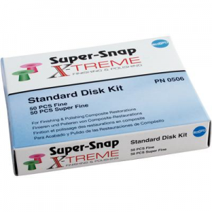 Super-Snap X-Treme Polishing Disks, CA, Standard Kit, 12 mm, Fine/Super-Fine, 100/Pk, 0506